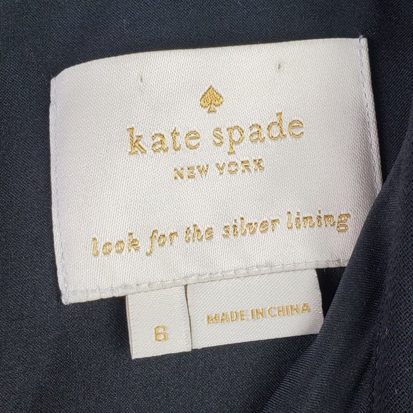 Kate Spade Go Fly A Kite Little Black Dress LBD Sz 6 NWOT - Picture 9 of 10